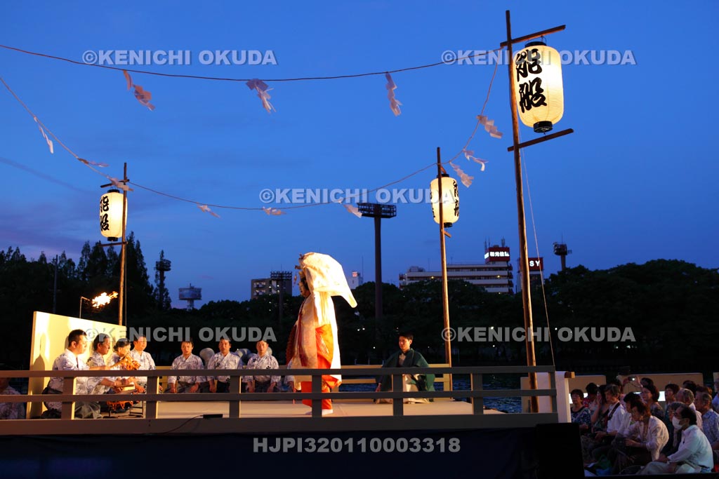 大阪府 天神祭 水上薪能