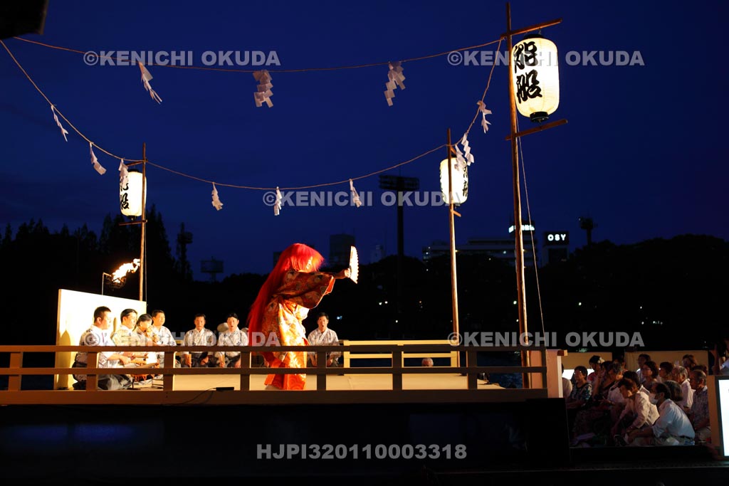 大阪府 天神祭 水上薪能