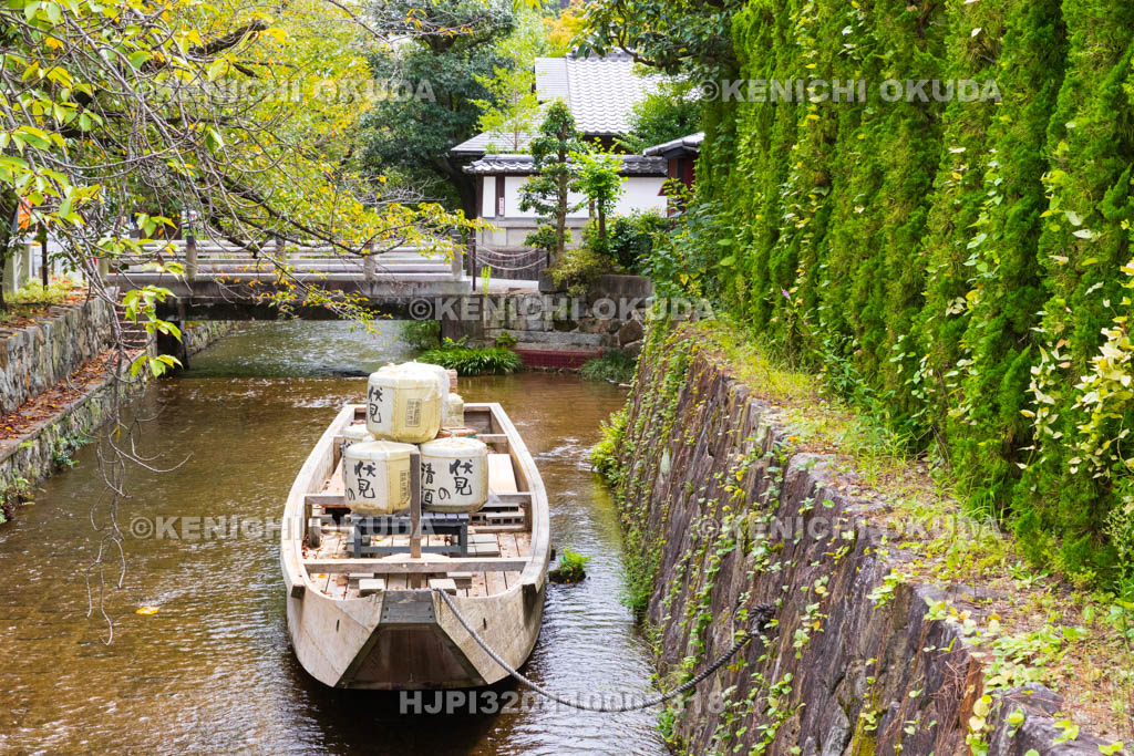 京都府 高瀬川一之船入付近 高瀬舟