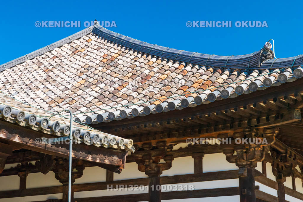 奈良県　元興寺　極楽堂（本堂）　日本最古（飛鳥時代）の瓦