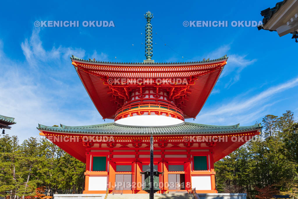 和歌山県　高野山　壇上伽藍　根本大塔