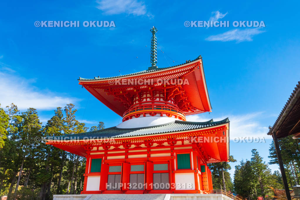 和歌山県　高野山　壇上伽藍　根本大塔