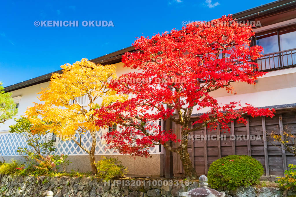 和歌山県　高野山　紅葉と持明院