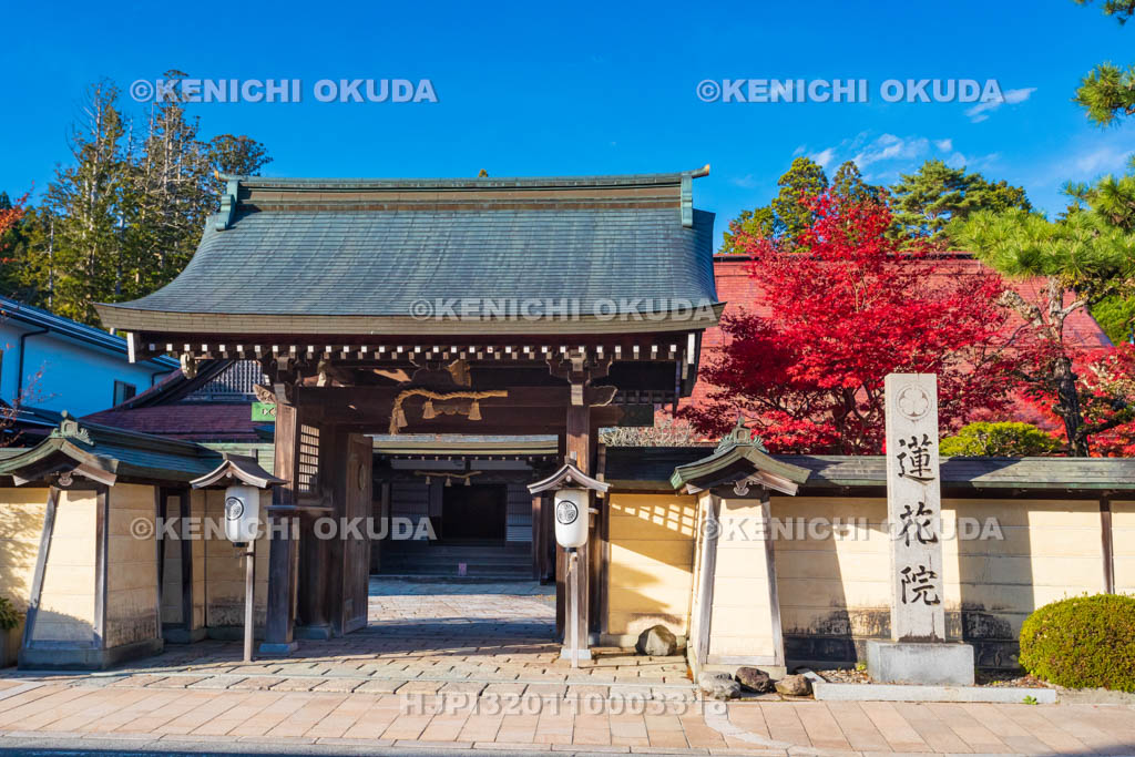 和歌山県　高野山　紅葉と蓮花院