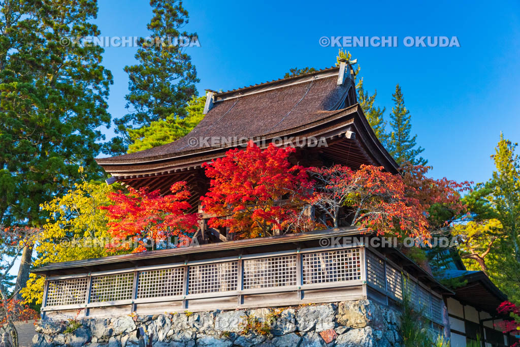 和歌山県　高野山　紅葉と六時の鐘