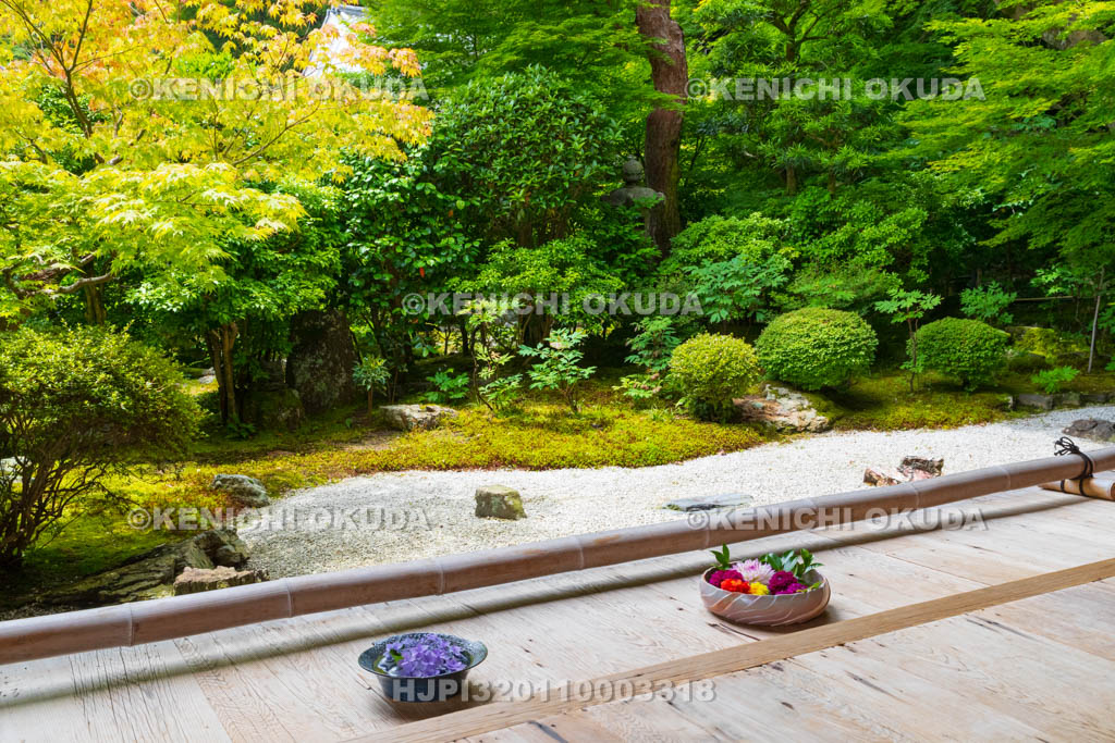 京都府　嵯峨野　二尊院　六道六地蔵の庭
