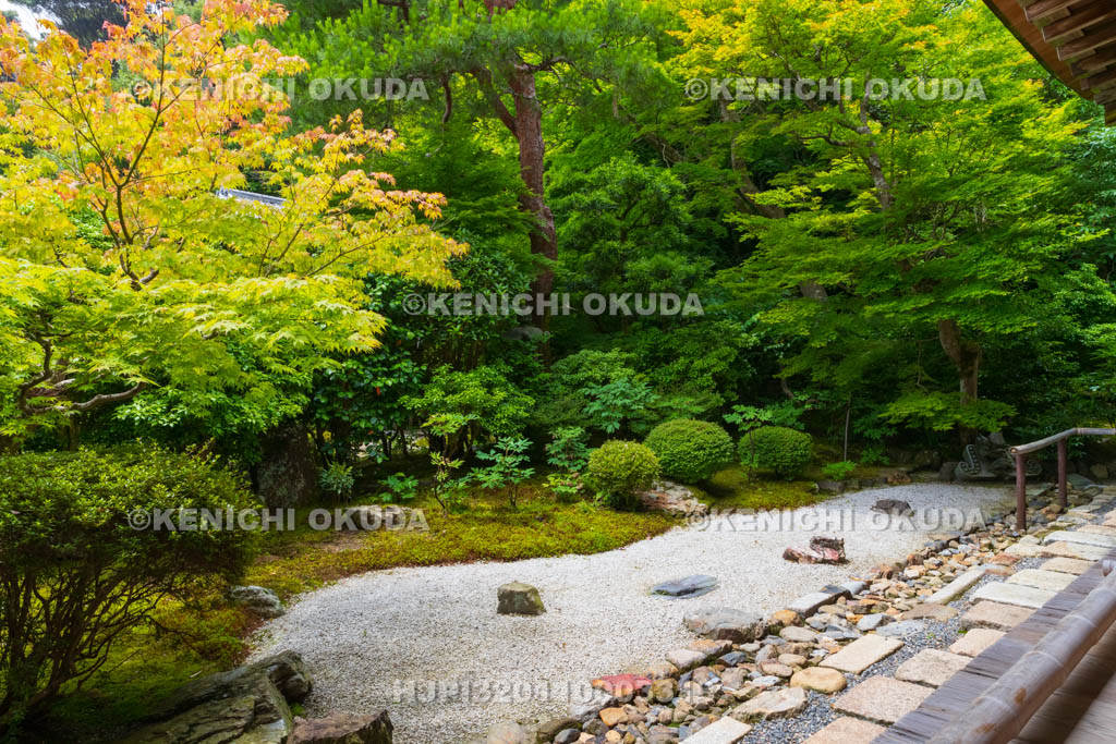 京都府　嵯峨野　二尊院　六道六地蔵の庭
