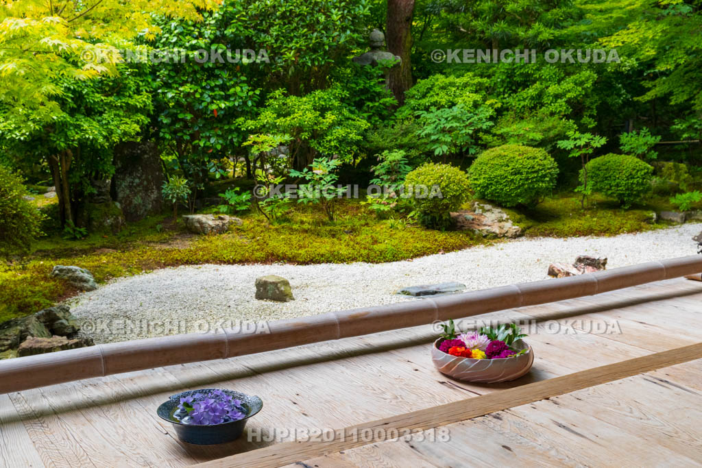 京都府　嵯峨野　二尊院　六道六地蔵の庭