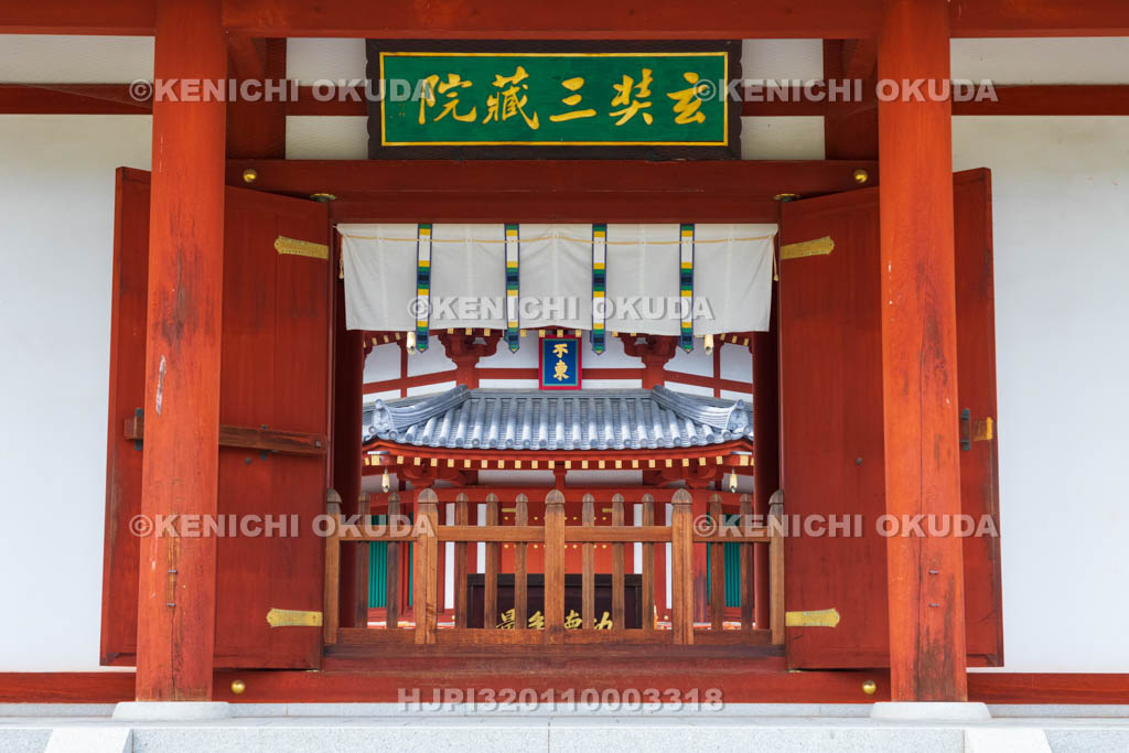 奈良県　薬師寺　礼門から望む玄奘塔（玄奘三蔵院伽藍）