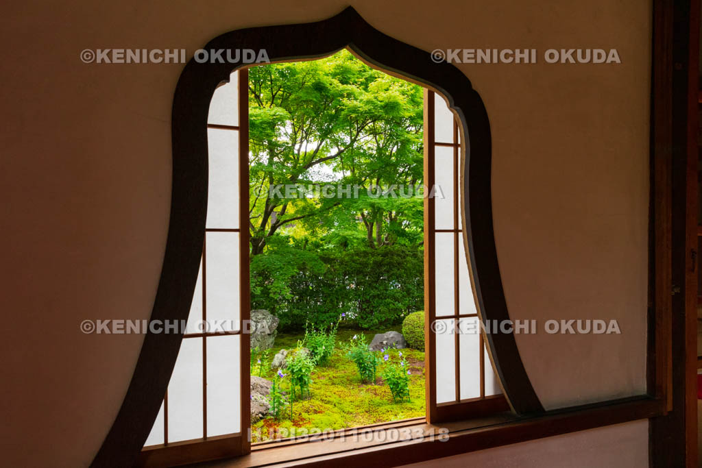 京都府 東福寺塔頭 天得院 火灯窓と庭園