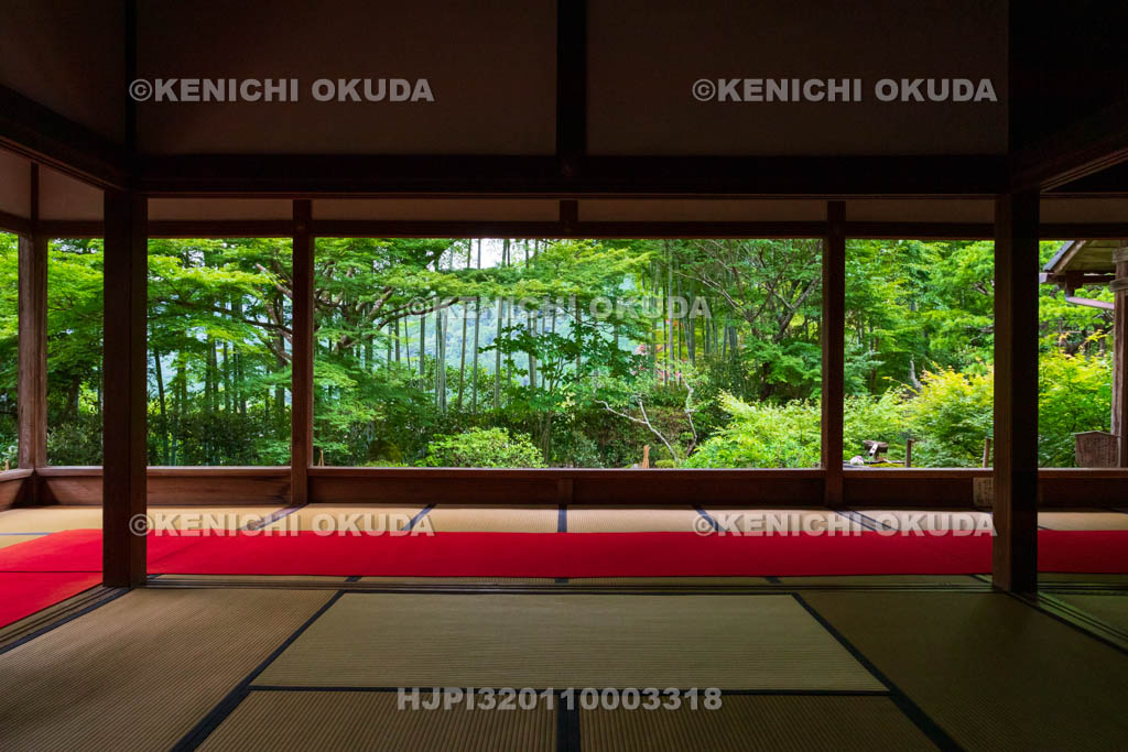 京都府　大原の里　宝泉院　書院から望む盤桓園（ばんかんえん）