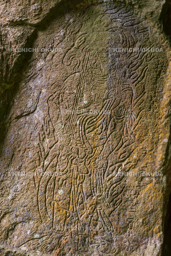京都府　当尾の里　森八幡宮　線刻不動明王