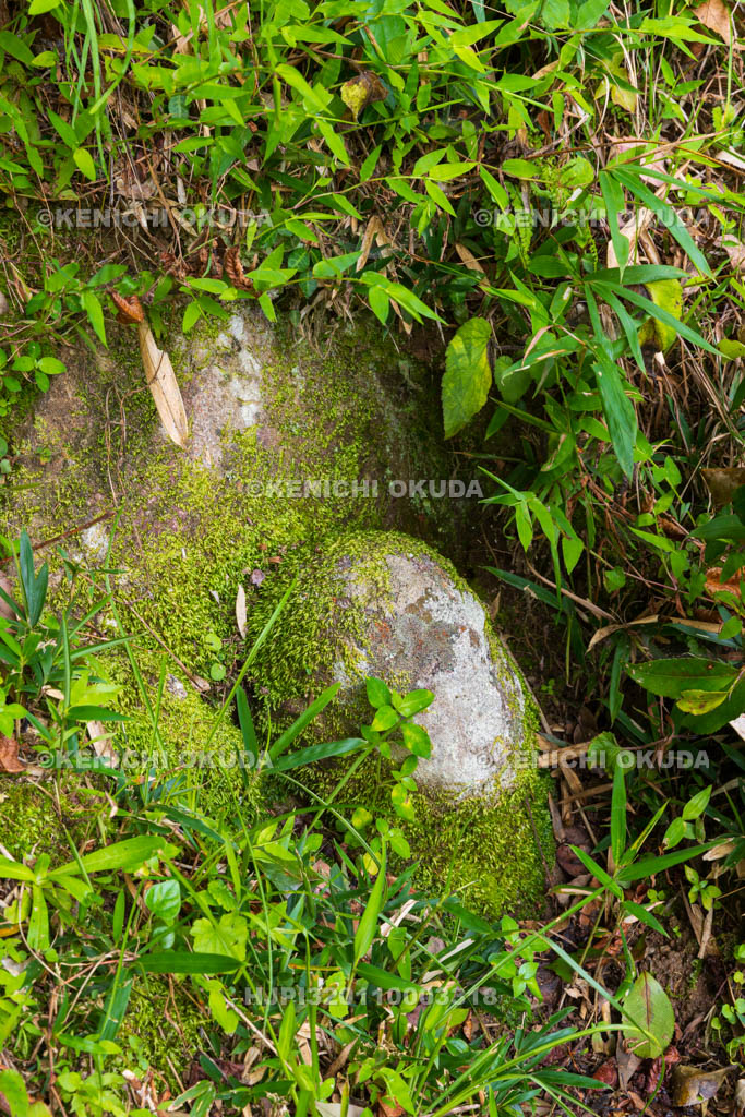 京都府　当尾の里　ねむり仏（埋もれ地蔵）