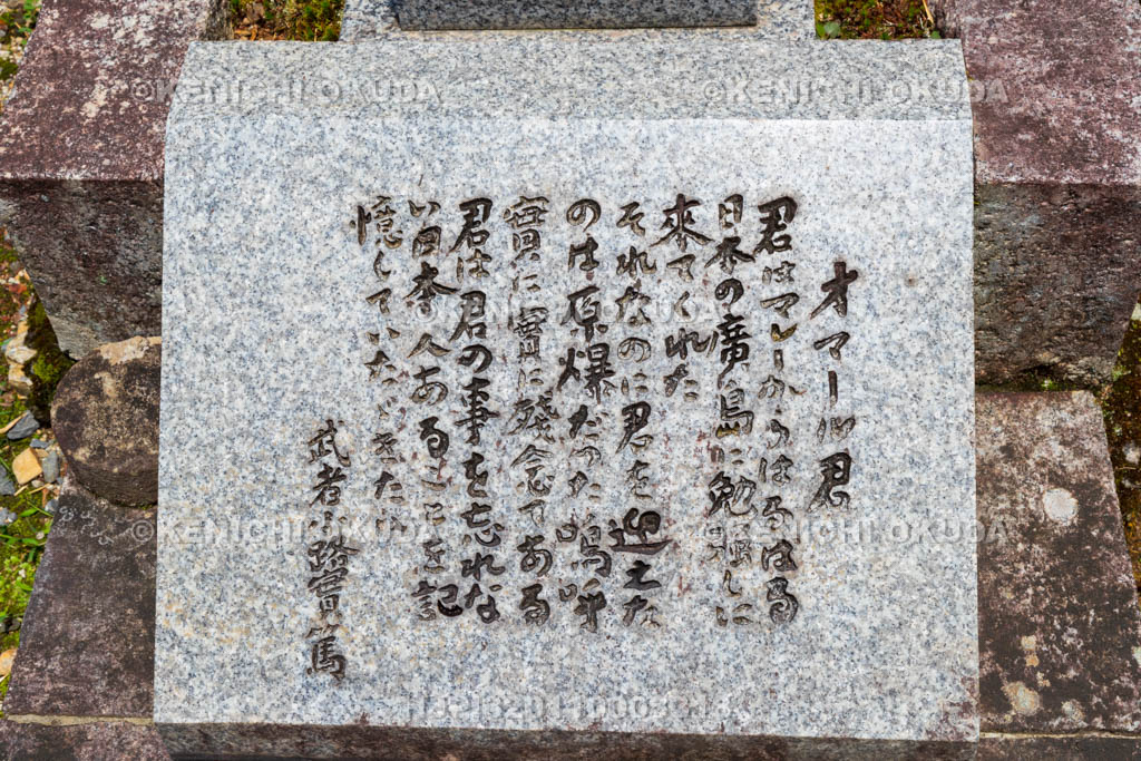 京都府　圓光寺　サイド・オマールの墓　武者小路実篤の詩碑