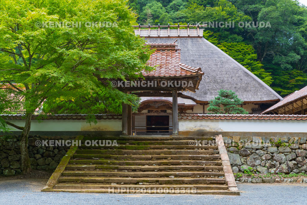 島根県　津和野　永明寺（ようめいじ）　山門と本堂（県指定有形文化財）