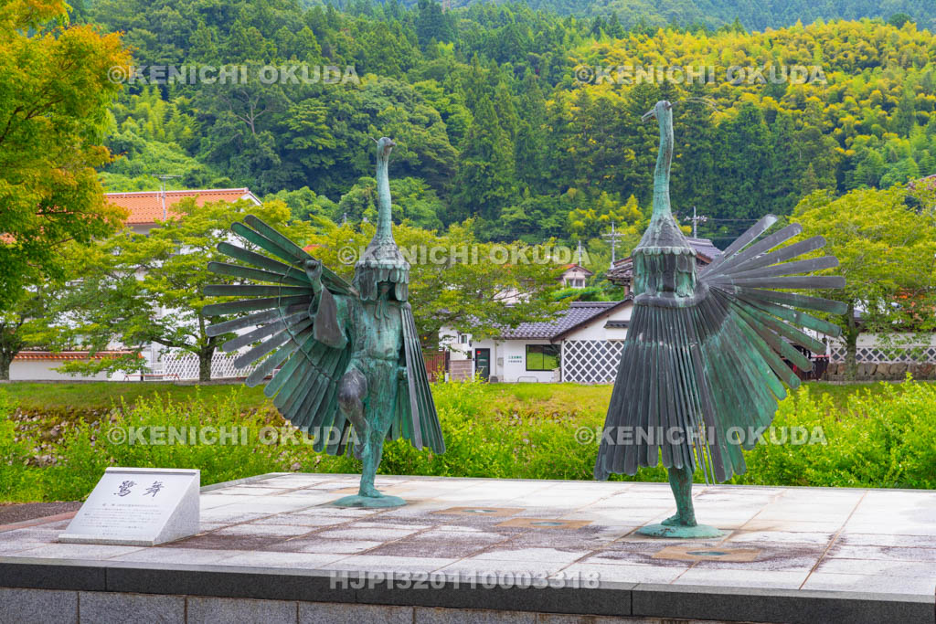 島根県 津和野 鷺舞の像