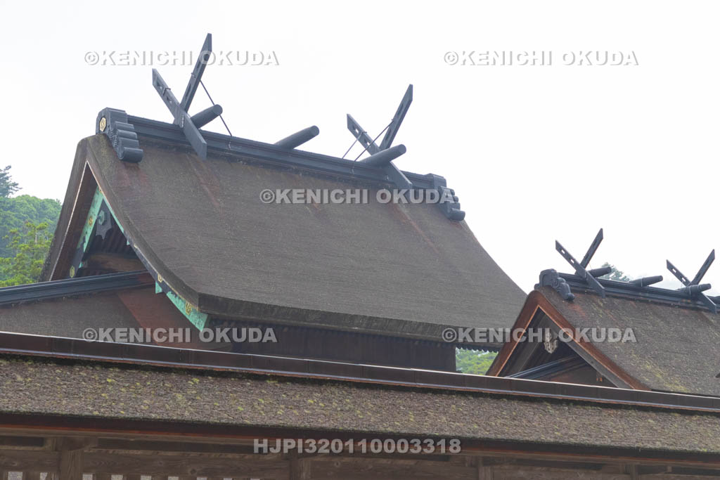 島根県　霧の出雲大社　本殿（国宝）