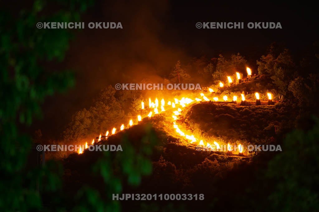 京都府　五山送り火　左大文字
