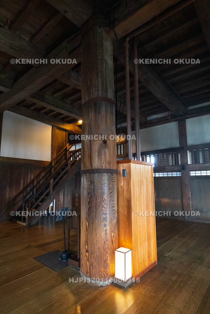 兵庫県　姫路城　大天守（三階）　東大柱