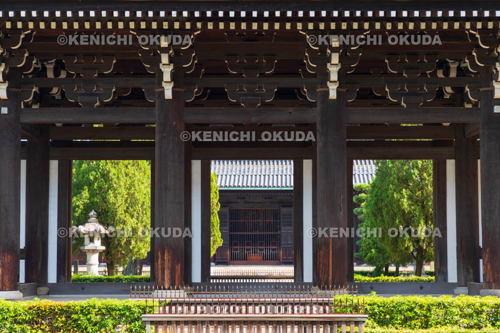 京都府 東福寺 三門(国宝)から望む本堂(仏堂)