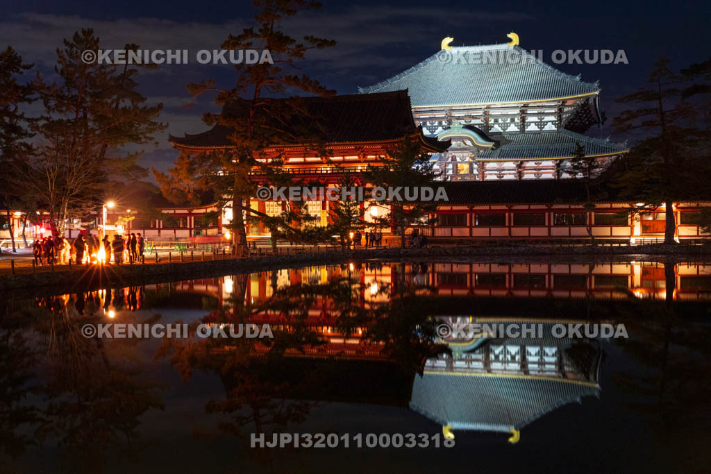 奈良県　元日の東大寺