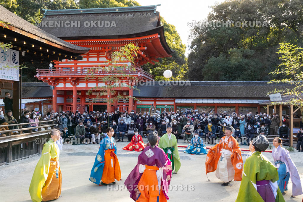 京都府　下鴨神社　蹴鞠はじめ