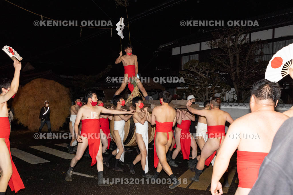 滋賀県　勝部神社　勝部の火まつり　大太鼓