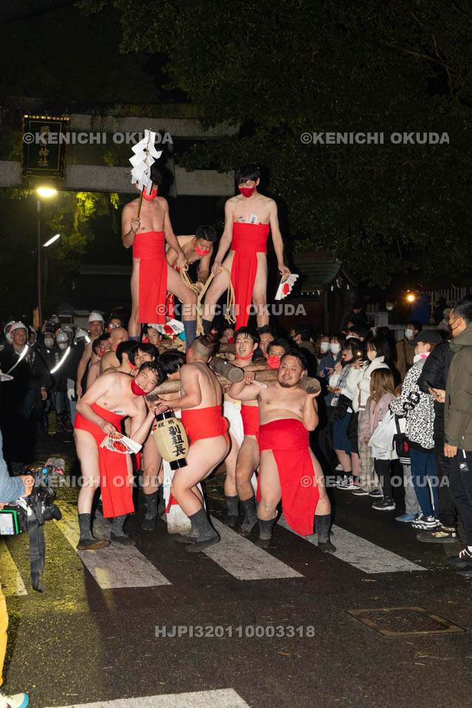 滋賀県　勝部神社　勝部の火まつり　大太鼓