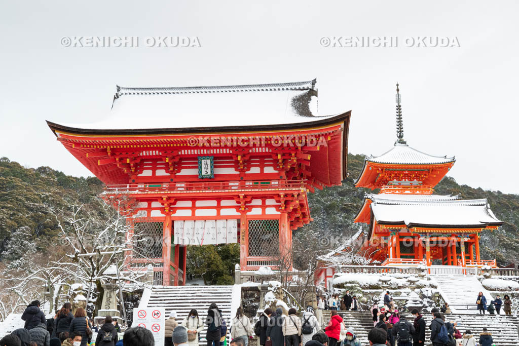 京都府　雪の清水寺