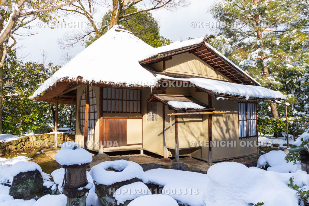 京都府　雪の高台寺　湖月庵
