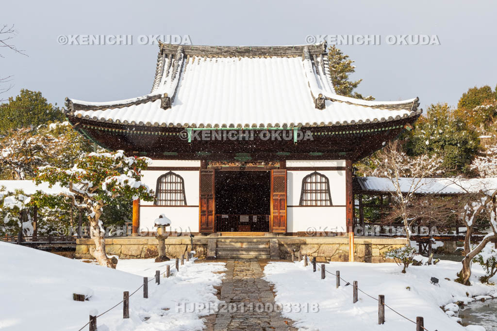 京都府　雪の高台寺　開山堂（重要文化財）
