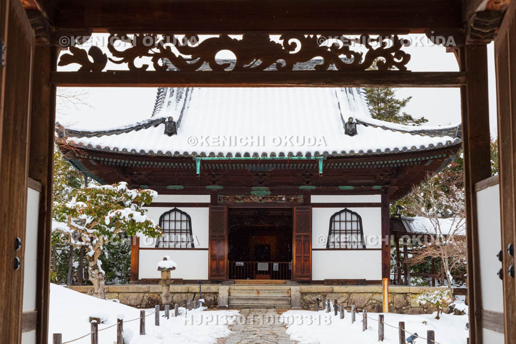 京都府　雪の高台寺　開山堂（重要文化財）