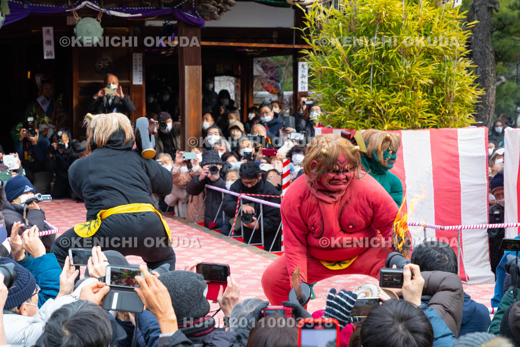 京都府　廬山寺　節分会　追儺式鬼法楽（鬼おどり）