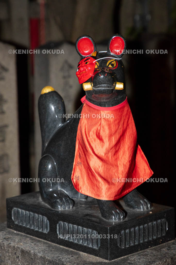 京都府　満足稲荷神社　節分祭　狛狐