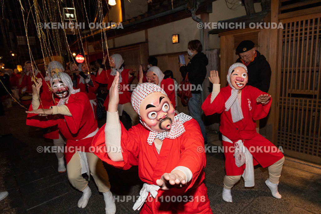 京都府　祇園　節分お化け　ひょっとこ踊り