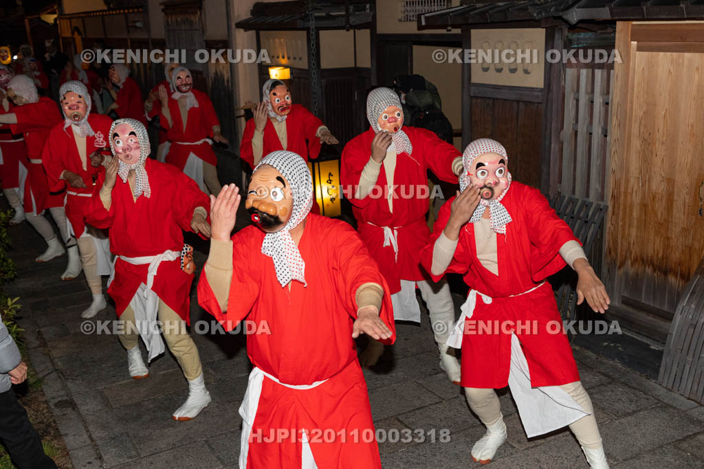 京都府　祇園　節分お化け　ひょっとこ踊り