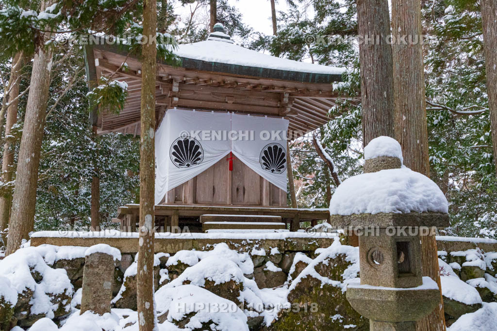 京都府　雪の鞍馬寺　奥の院魔王殿