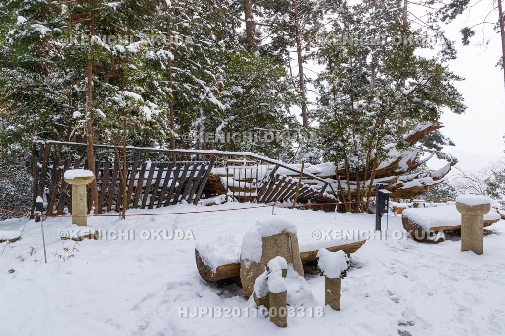 京都府　雪の鞍馬寺　奥の院　大杉権現社