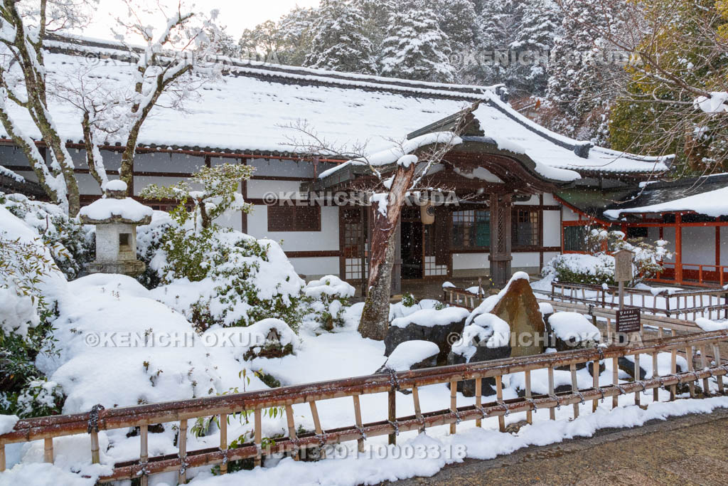 京都府　雪の鞍馬寺　本坊（金剛寿命院）・瑞風庭