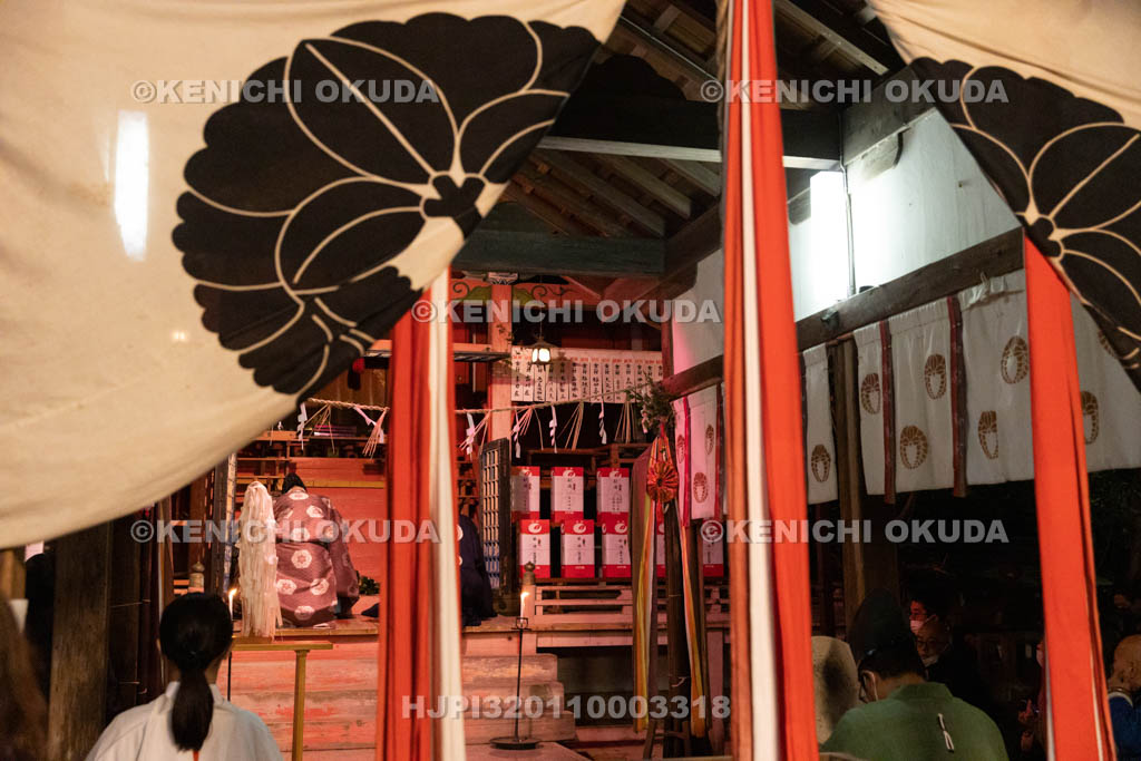 京都府　涌出宮（わきでのみや）　居籠祭　門の儀　祝詞奏上