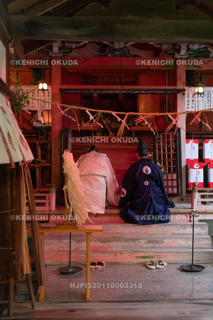 京都府　涌出宮（わきでのみや）　居籠祭　饗応（あえ）の儀　祝詞奏上
