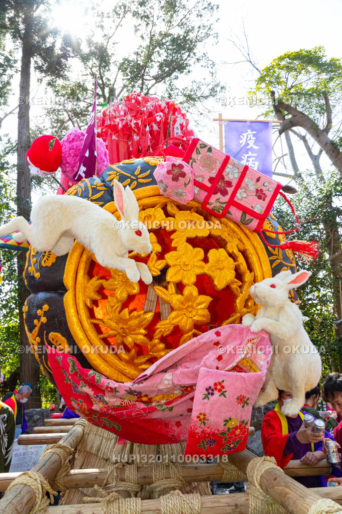 滋賀県　日牟禮八幡宮　左義長祭　左義長ダシ（池田町）