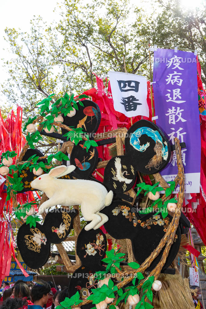 滋賀県　日牟禮八幡宮　左義長祭　左義長ダシ（本町）