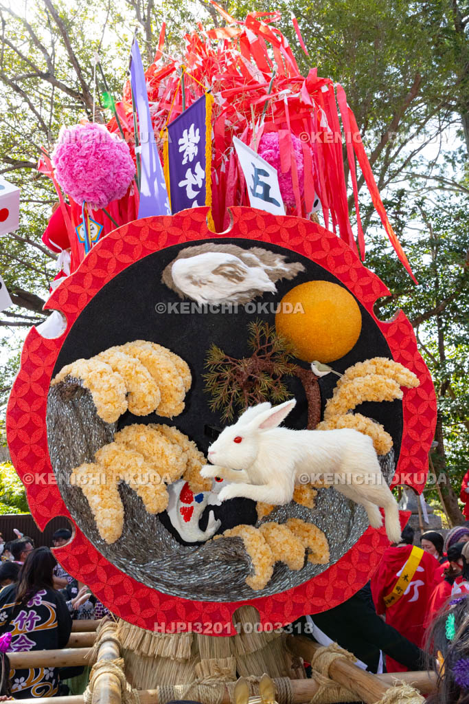 滋賀県　日牟禮八幡宮　左義長祭　左義長ダシ（紫竹会）