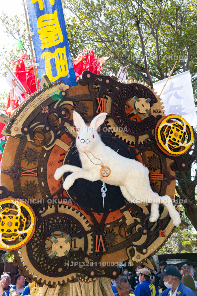 滋賀県　日牟禮八幡宮　左義長祭　左義長ダシ（仲屋町）