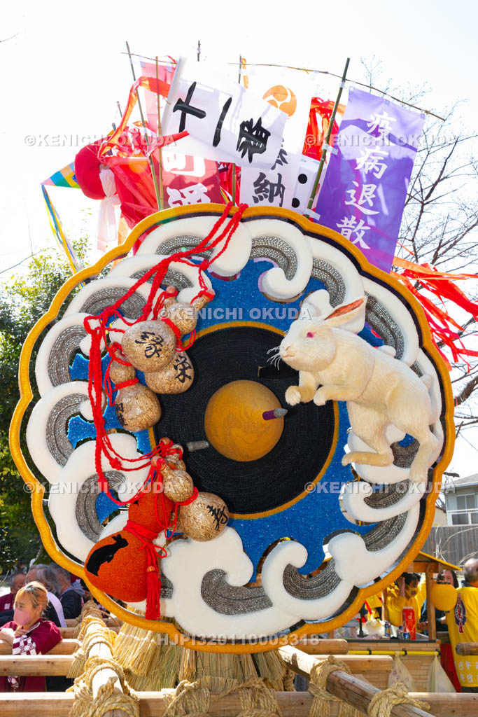 滋賀県　日牟禮八幡宮　左義長祭　左義長ダシ（新町通り）