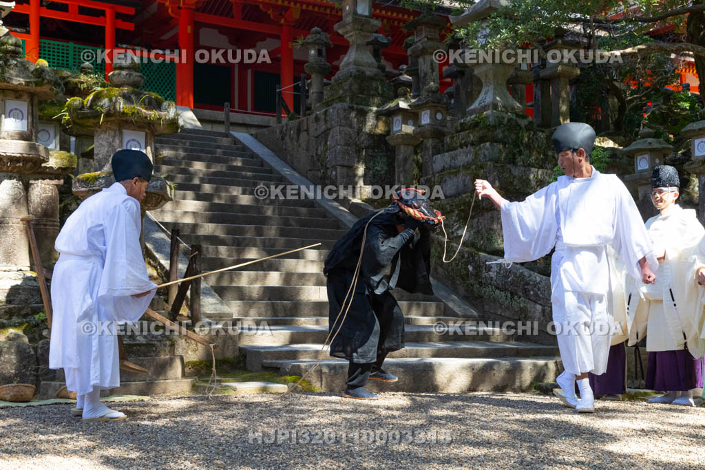 奈良県　春日大社　榎本神社前　御田植神事