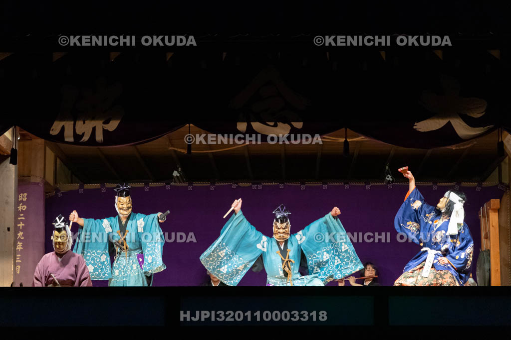 京都府　清凉寺　嵯峨大念佛狂言　お松明公演