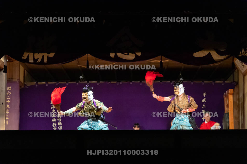 京都府　清凉寺　嵯峨大念佛狂言　お松明公演