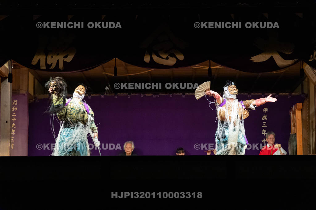 京都府　清凉寺　嵯峨大念佛狂言　お松明公演